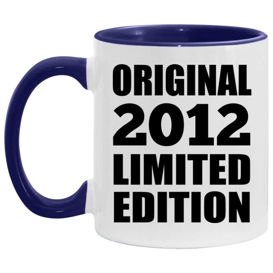 12th Birthday Original 2012 Limited Edition - 11oz Accent Mug Purple