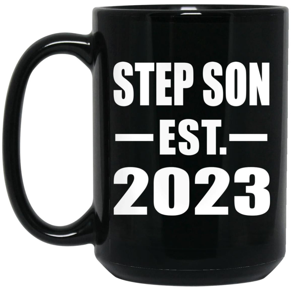 Step Son Established EST. 2023 - 15oz Coffee Mug Black