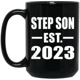 Step Son Established EST. 2023 - 15oz Coffee Mug Black