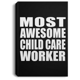 Most Awesome Child Care Worker - Canvas Portrait