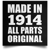 110th Birthday Made in 1914 All Parts Original - Poster Square