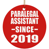 Paralegal Assistant Since 2019 - Circle Ornament