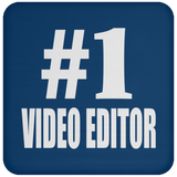 Number One #1 Video Editor - Drink Coaster