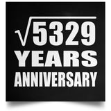 73rd Anniversary Square Root of 5329 Years Anniversary - Poster Square