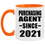 Purchasing Agent Since 2021 - 11oz Accent Mug Orange