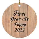 First Year As Pappy 2022 - Circle Ornament C