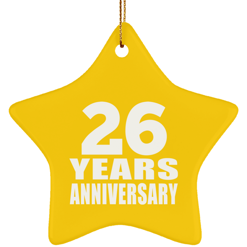 26th Anniversary 26 Years - Star Ornament