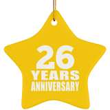26th Anniversary 26 Years - Star Ornament