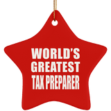 World's Greatest Tax Preparer - Star Ornament