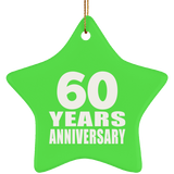 60th Anniversary 60 Years - Star Ornament