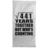 21st Anniversary Square Root of 441 Years Who's Counting - Hand Towel