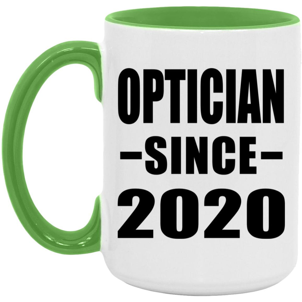 Optician Since 2020 - 15oz Accent Mug Green