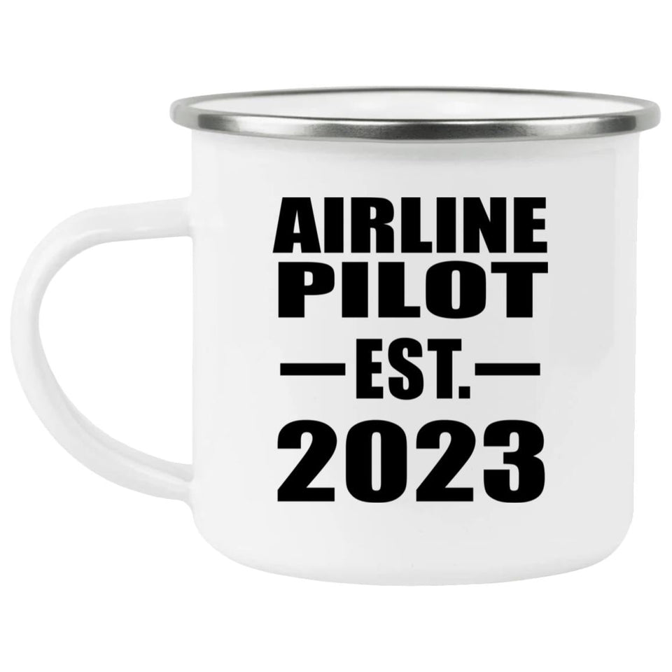 Airline Pilot Established EST. 2023 - 12oz Camping Mug