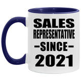 Sales Representative Since 2021 - 11oz Accent Mug Purple