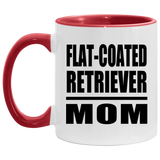 Flat-Coated Retriever Mom - 11oz Accent Mug Red
