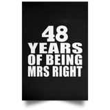 48th Anniversary 48 Years Of Being Mrs Right - Poster Portrait