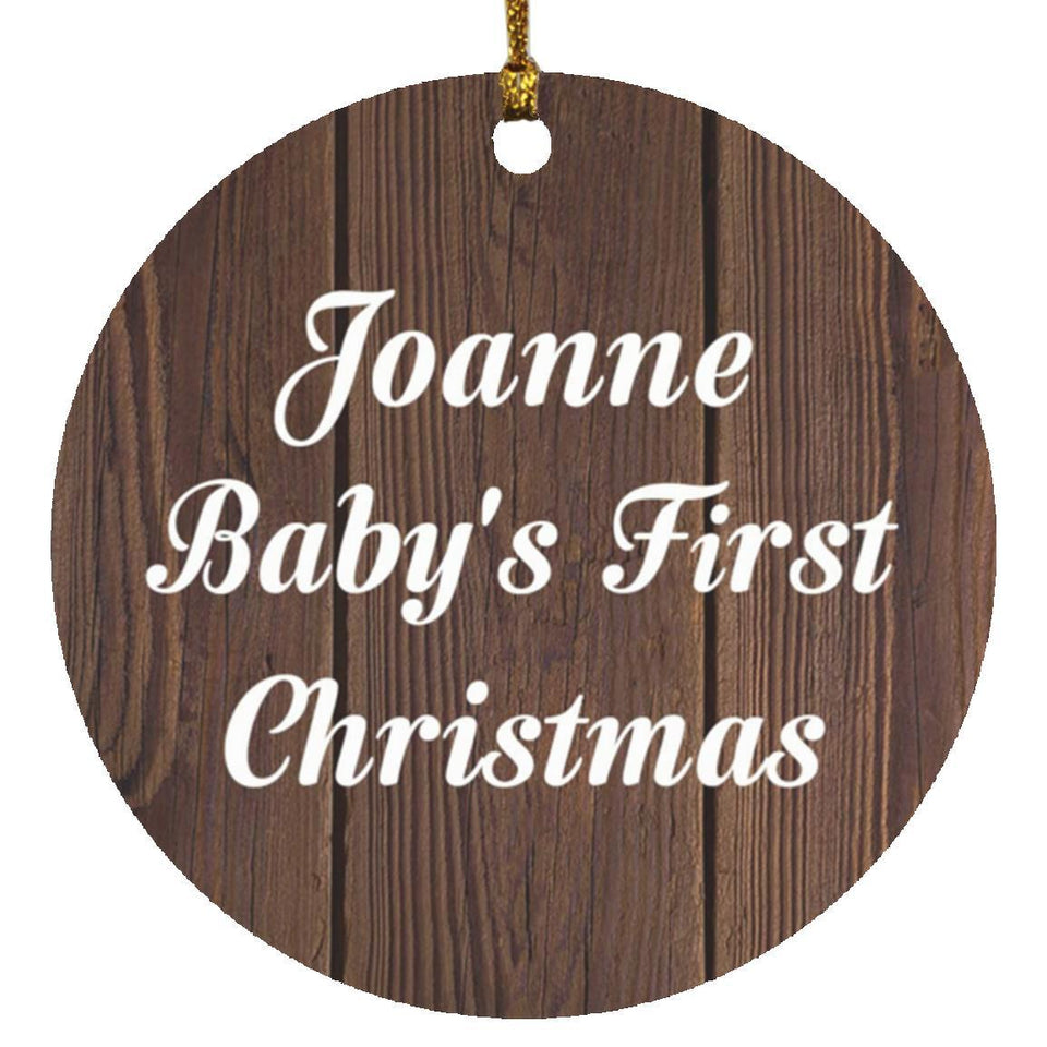 Joanne Baby's First Christmas - Circle Ornament D