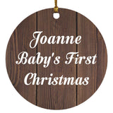 Joanne Baby's First Christmas - Circle Ornament D