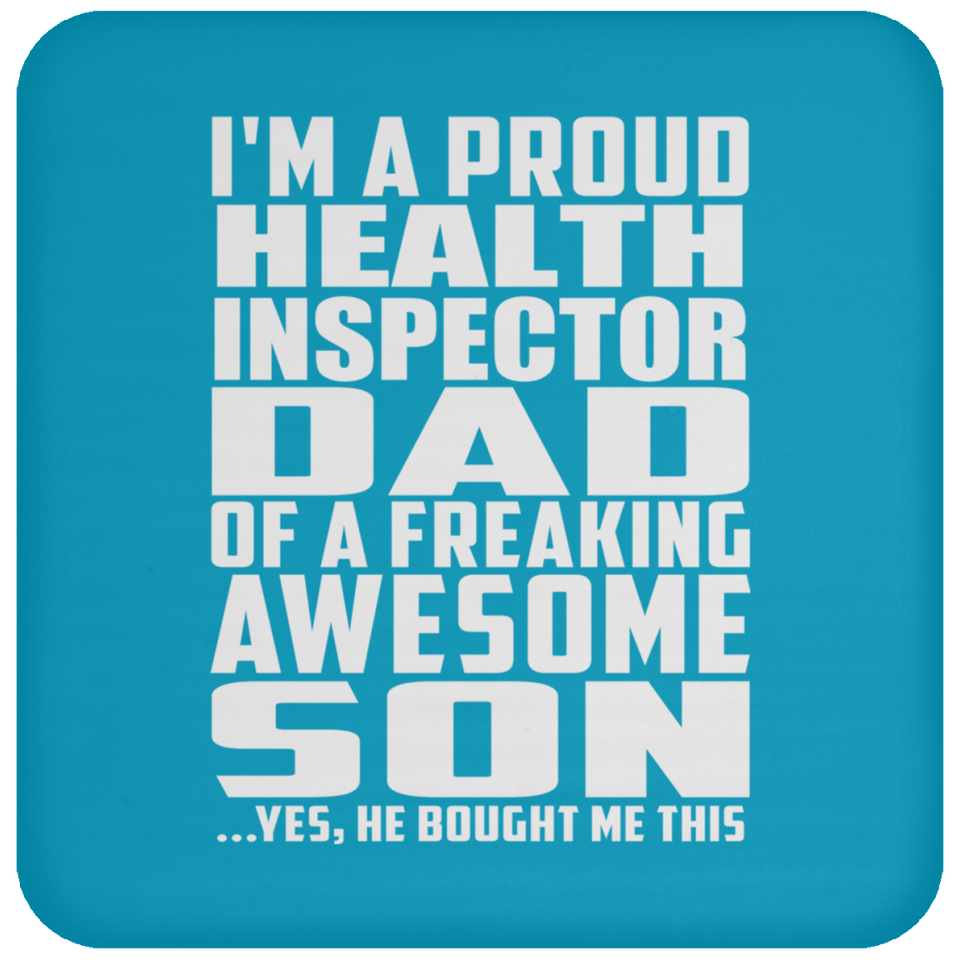 Proud Health Inspector Dad Of Awesome Son - Drink Coaster
