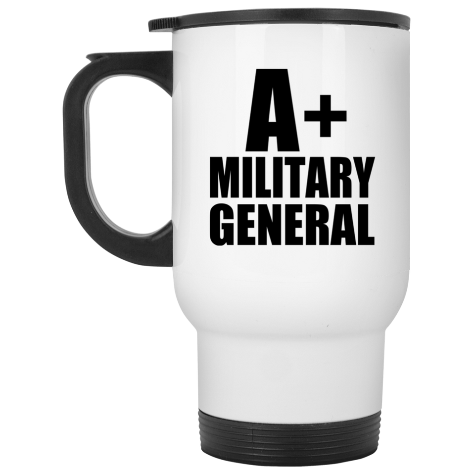 A+ Military General - White Travel Mug