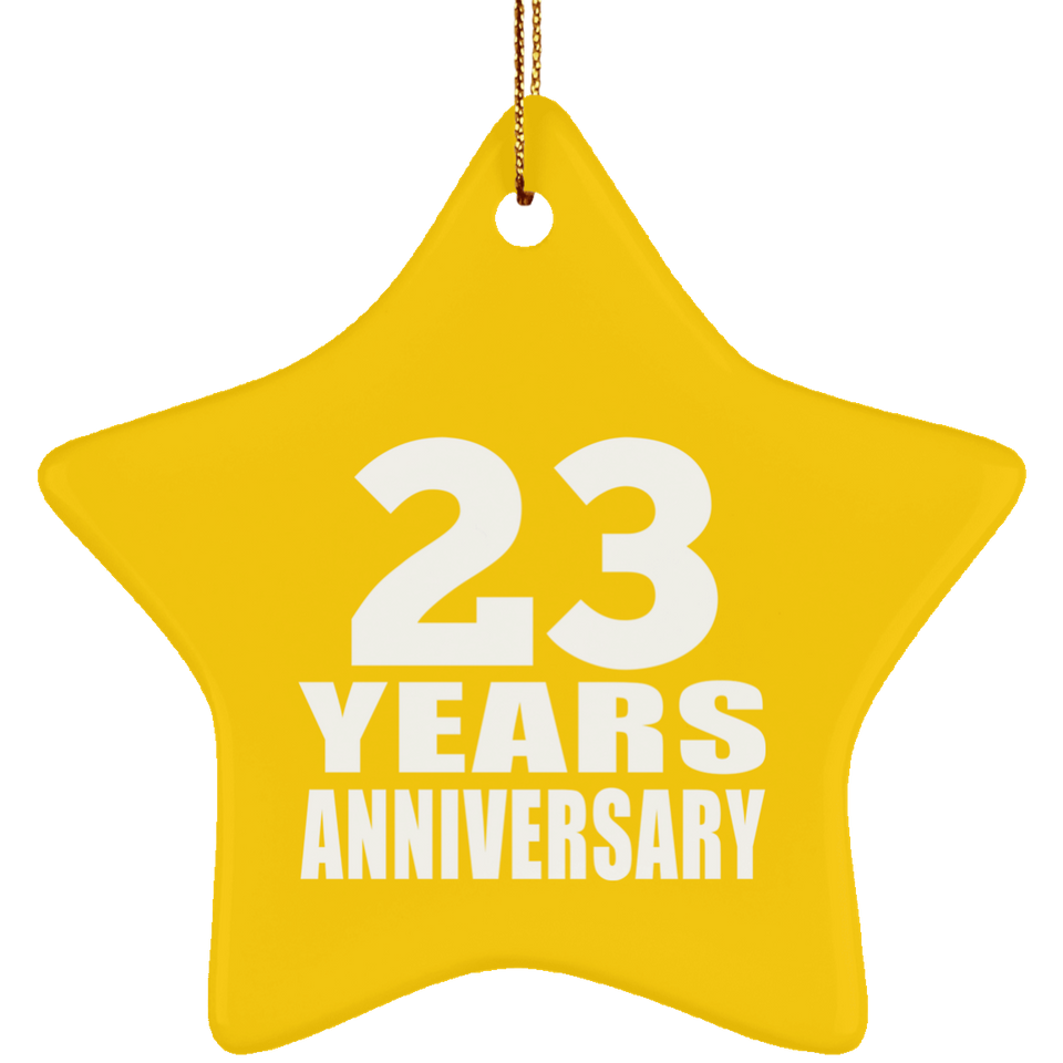 23rd Anniversary 23 Years - Star Ornament