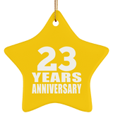 23rd Anniversary 23 Years - Star Ornament