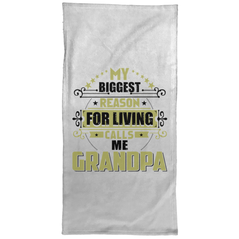 My Biggest Reason For Living Calls Me Grandpa - Hand Towel