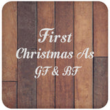 First Christmas As Gf & Bf - Drink Coaster E