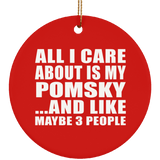 All I Care About Is My Pomsky - Circle Ornament