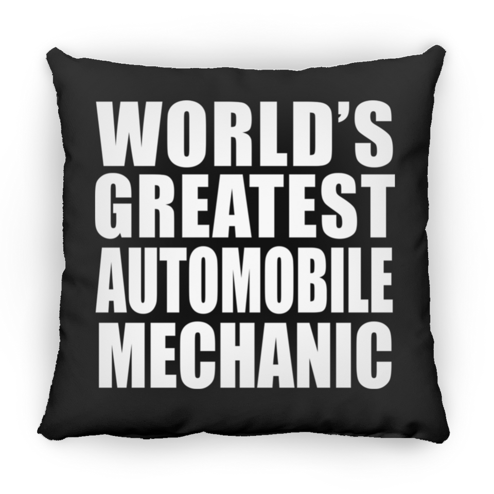 World's Greatest Automobile Mechanic - Throw Pillow Black