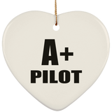A+ Pilot - Heart Ornament