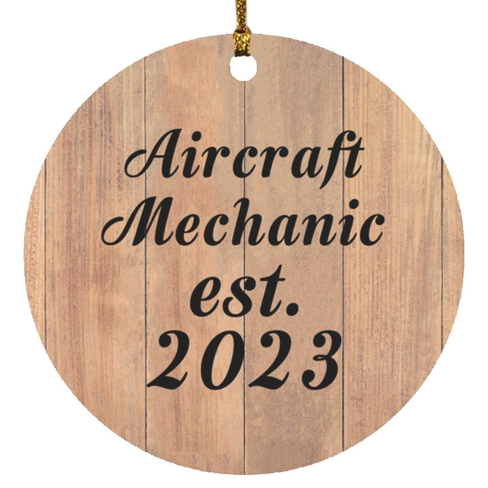 Aircraft Mechanic Established Est. 2023 - Circle Ornament C
