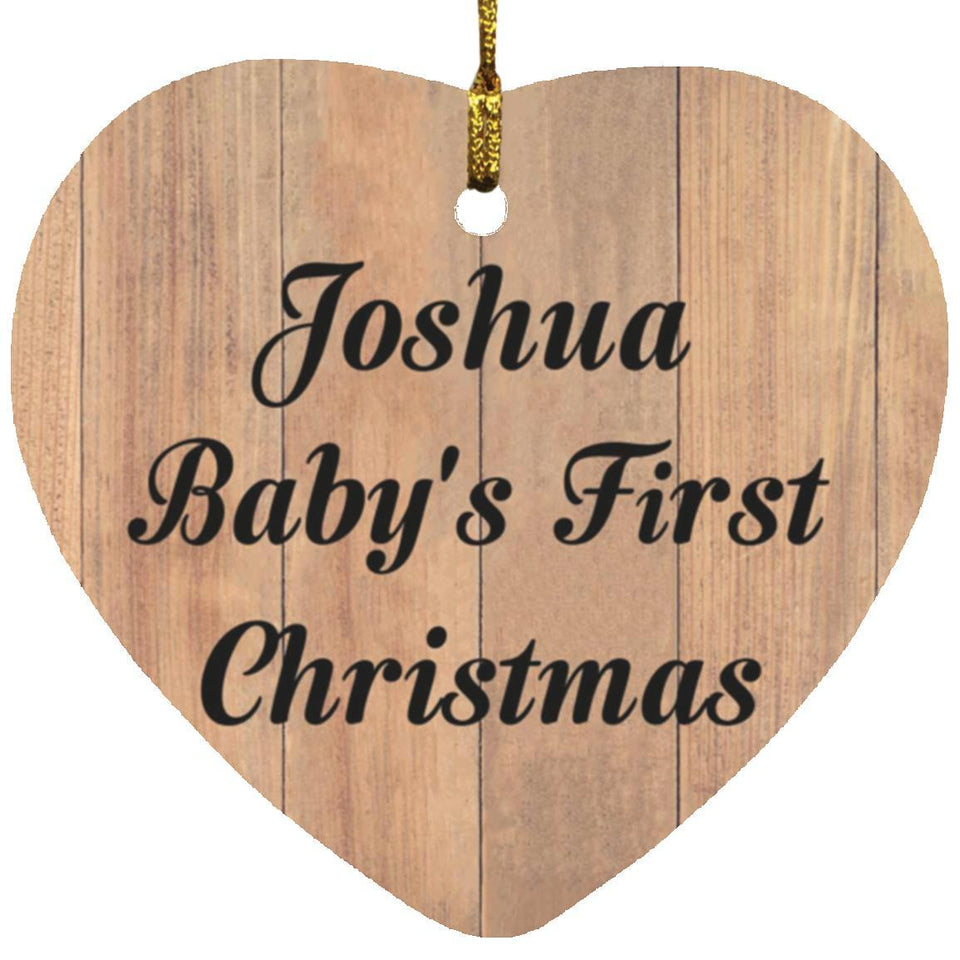 Joshua Baby's First Christmas - Heart Ornament C
