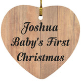 Joshua Baby's First Christmas - Heart Ornament C
