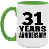 31st Anniversary 31 Years Anniversary - 15oz Accent Mug Green