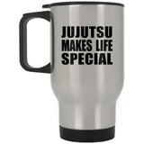 Jujutsu Makes Life Special - Travel Mug Silver