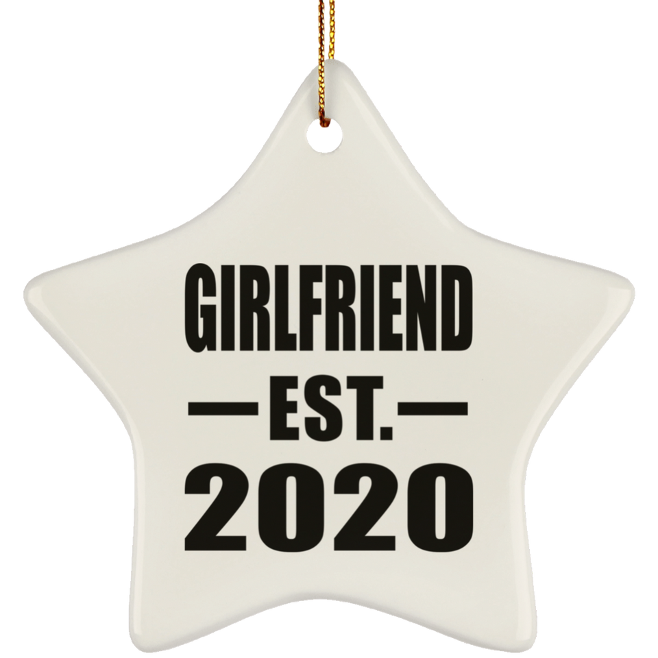 Girlfriend Established EST. 2020 - Star Ornament