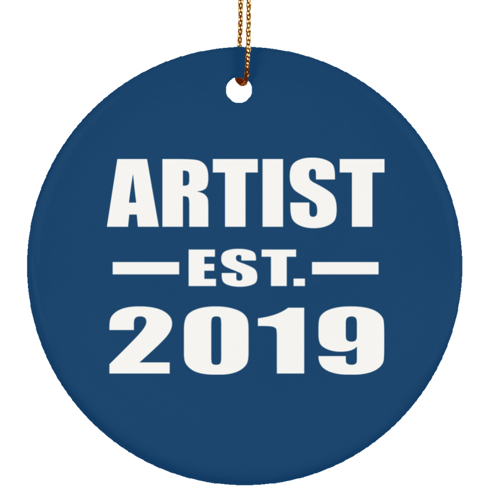 Artist Established EST. 2019 - Circle Ornament