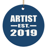 Artist Established EST. 2019 - Circle Ornament