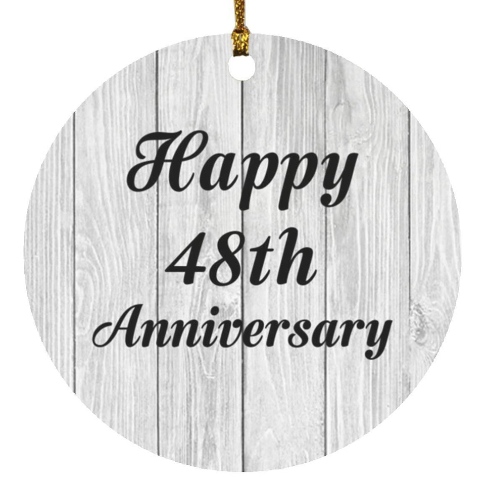 Happy 48th Anniversary - Circle Ornament F