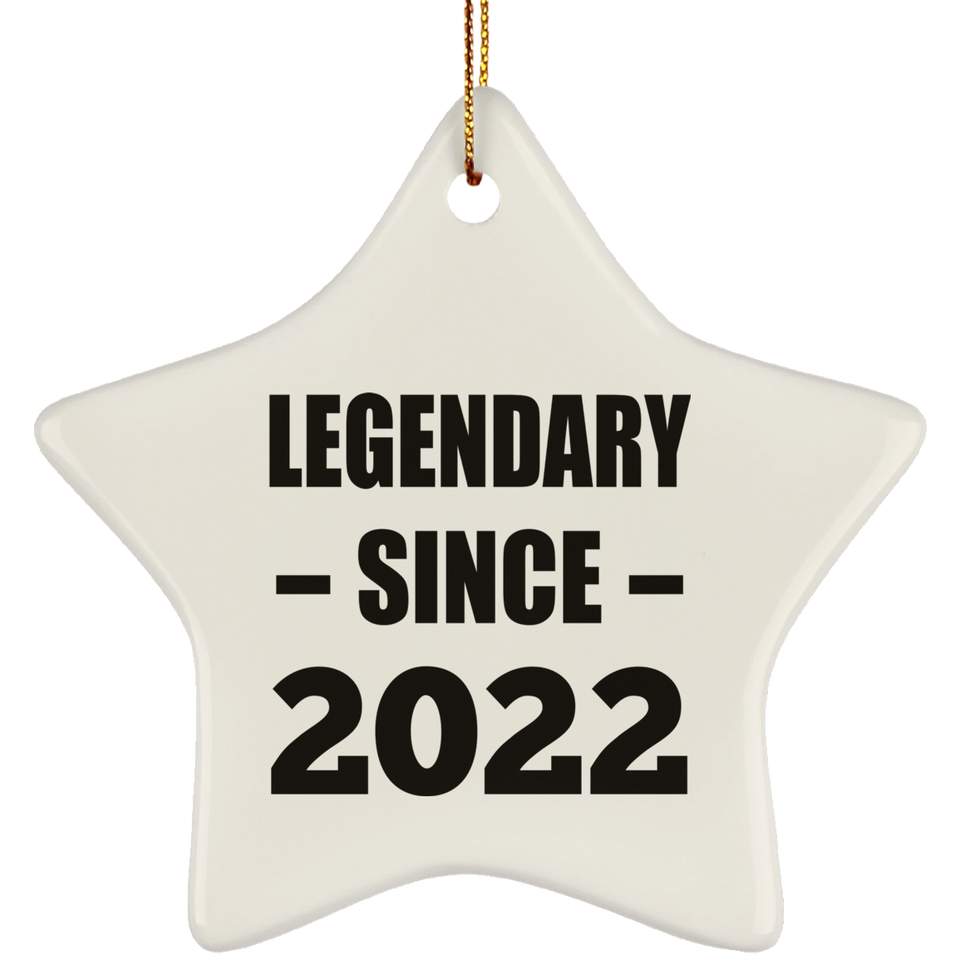 2nd Birthday Legendary Since 2022 - Star Ornament