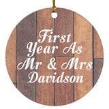 First Year As Mr & Mrs Davidson - Circle Ornament E