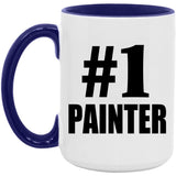 Number One #1 Painter - 15oz Accent Mug Purple