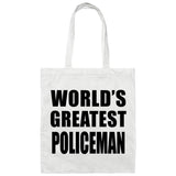 World's Greatest Policeman - Tote Bag White
