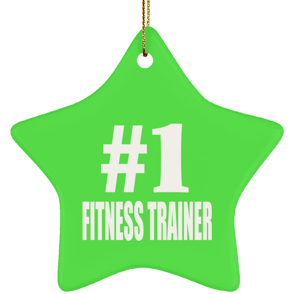 Number One #1 Fitness Trainer - Star Ornament