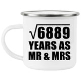 83rd Anniversary Square Root of 6889 Years As Mr & Mrs - 12oz Camping Mug