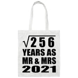 16th Anniversary Square Root of 256 Years As Mr & Mrs 2021 - Tote Bag White