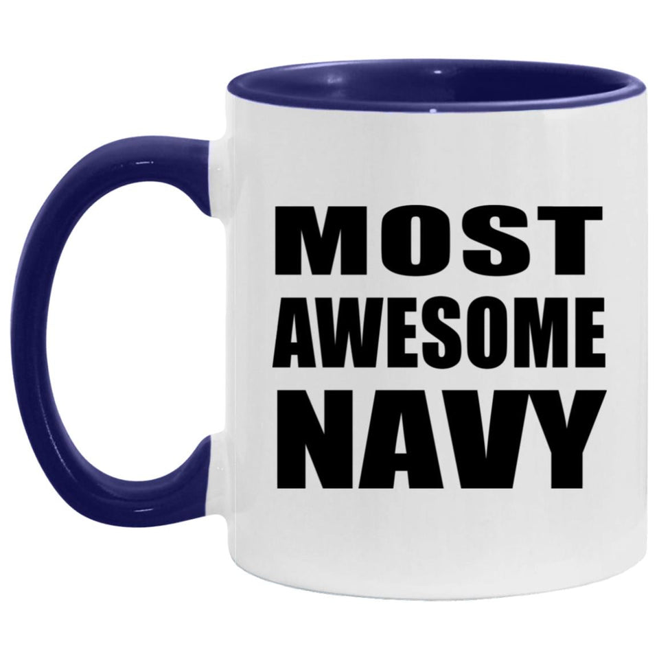 Most Awesome Navy - 11oz Accent Mug Purple