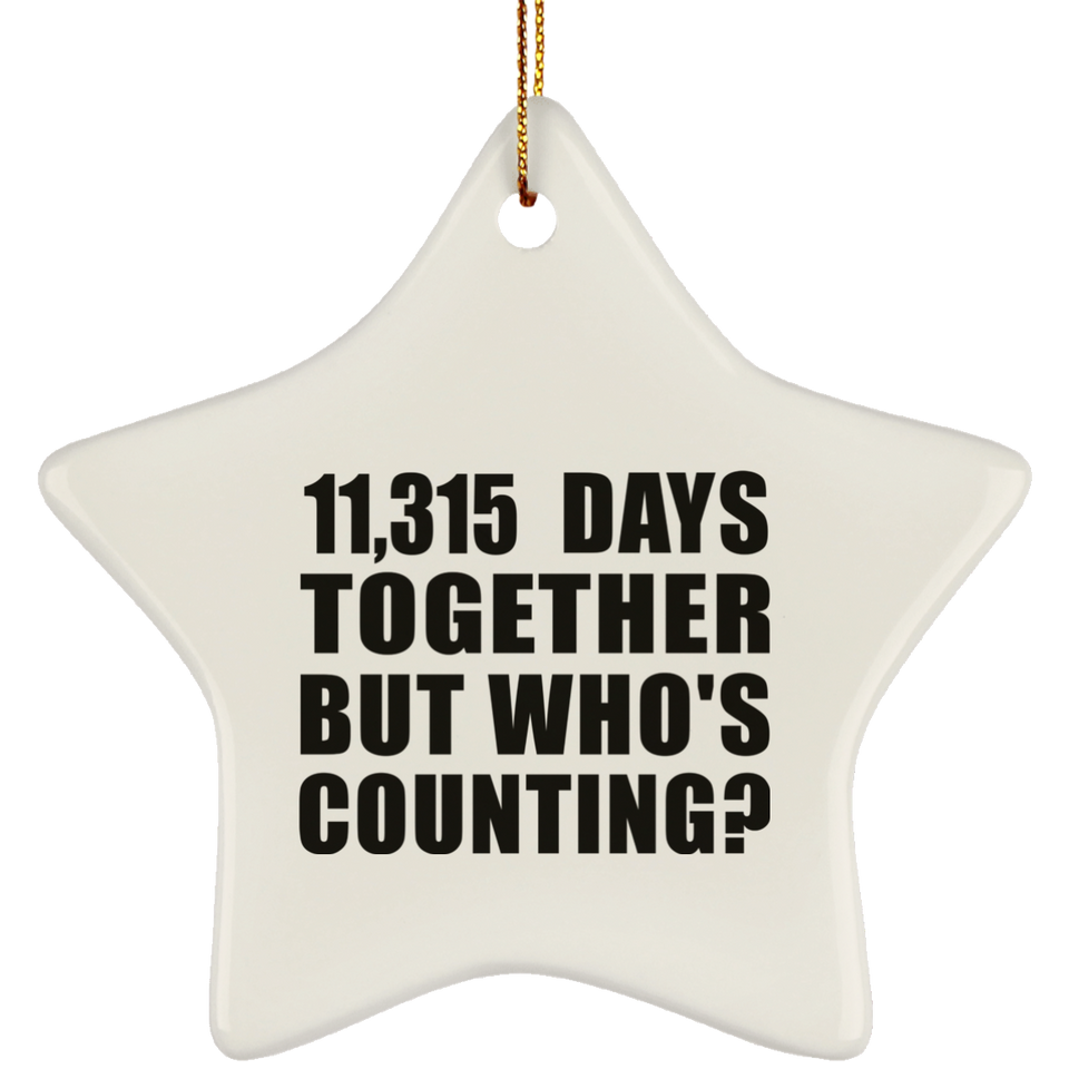 31st Anniversary 11,315 Days Together But Who's Counting - Star Ornament