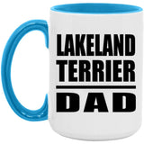 Lakeland Terrier Dad - 15oz Accent Mug Blue